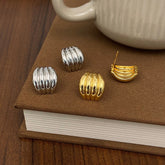 European and American metal ins style earrings, high-end light luxury, Amazon popular earrings, fashionable, simple and exquisite ear jewelry